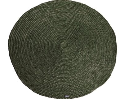 Jute tapijt rond – 220 cm – groen