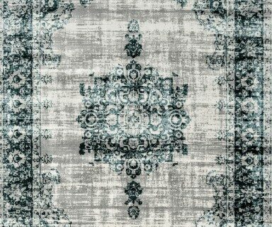 Iris vintage tapijt – dark grey blue – 133 x 200