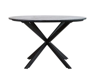 Eettafel Remy – 130 cm. – zwart marmer