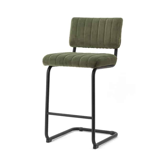 Bar chair operator low - green velvet