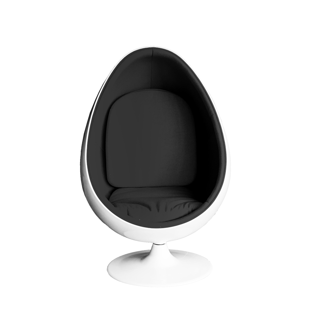 Cocoon - Designer chair - Zwart - Egg